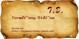 Tormássy Diána névjegykártya