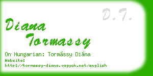 diana tormassy business card