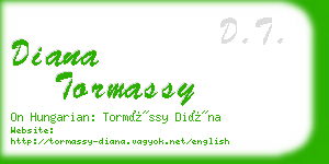 diana tormassy business card